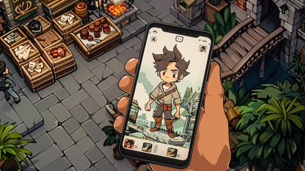 A close-up image of a smartphone screen displaying the Shonen Jump+ app with various manga titles available for reading, highlighting the accessibility and convenience of digital manga consumption.