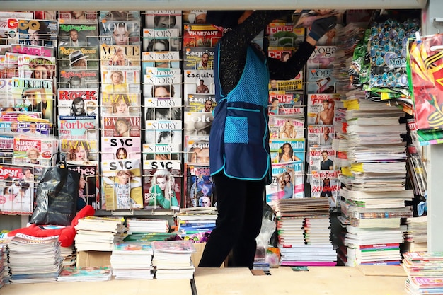 An image displaying manga volumes of various popular series in a manga store in the US, showcasing the diversity and availability of manga in the American market.