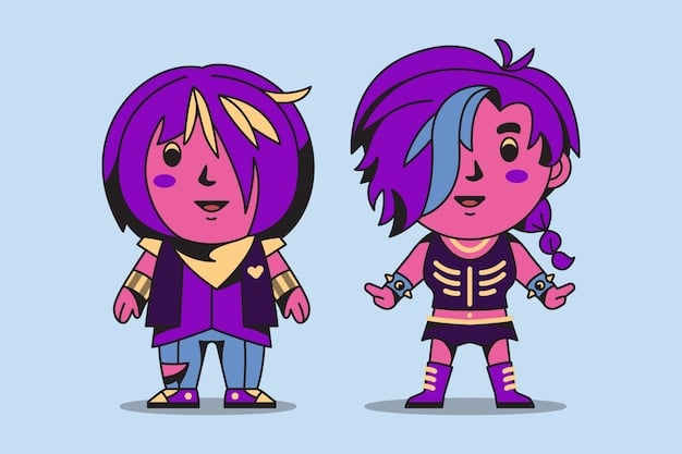 A comparison image showcasing generic shonen protagonists alongside characters with distinctive and unconventional designs. Highlight unique hairstyles, clothing styles, and personality traits.