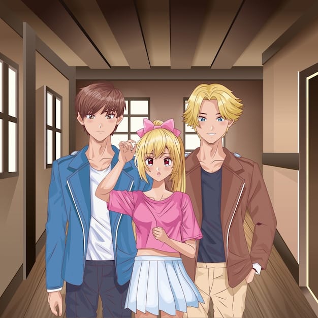 A Shonen protagonist standing back-to-back with their best friend, both facing a common enemy with unwavering resolve. The scene emphasizes teamwork and mutual trust.