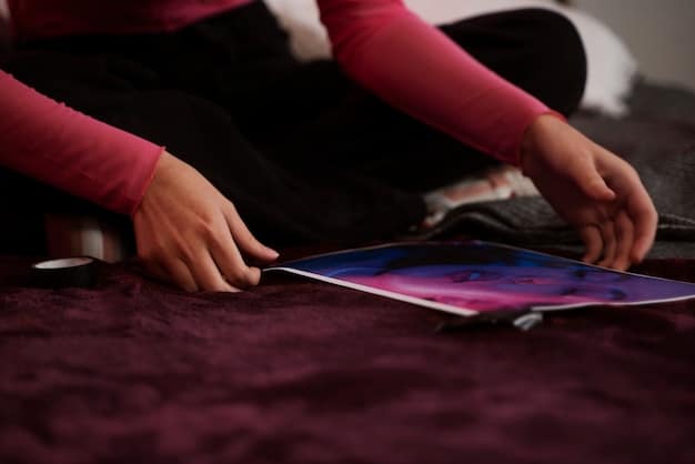 A close-up image showing hands scrolling through a manga app on a tablet. The screen displays a vibrant and colorful shonen manga page with dynamic action scenes. The background is blurred to focus on the tablet and hands, emphasizing the digital consumption of manga.