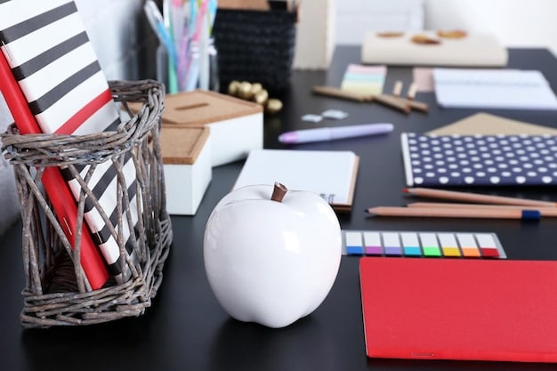 A well-organized cosplay workspace featuring a variety of tools such as a heat gun, craft knives, cutting mats, metal rulers, and rotary tools. Various types of EVA foam and thermoplastics are also visible, along with cans of spray paint and primer.