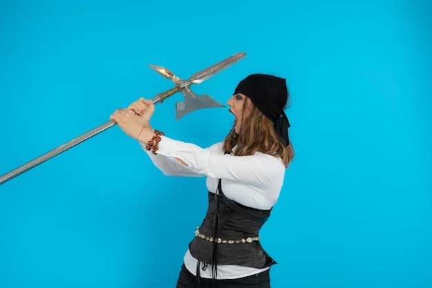 A cosplayer carefully sanding the edges of an EVA foam prop sword, ensuring they are smooth and rounded. The focus is on the detail and precision of the sanding process, highlighting the importance of safety in cosplay weapon construction.